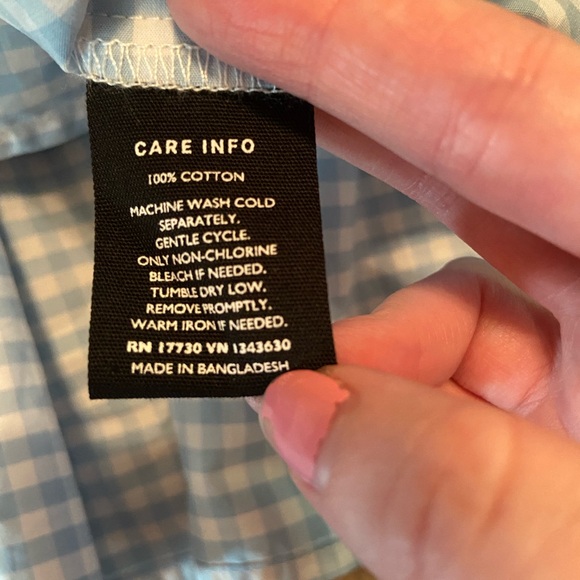 Who What Wear light blue and white tiered sleeveless cotton dress size large - Picture 7 of 8